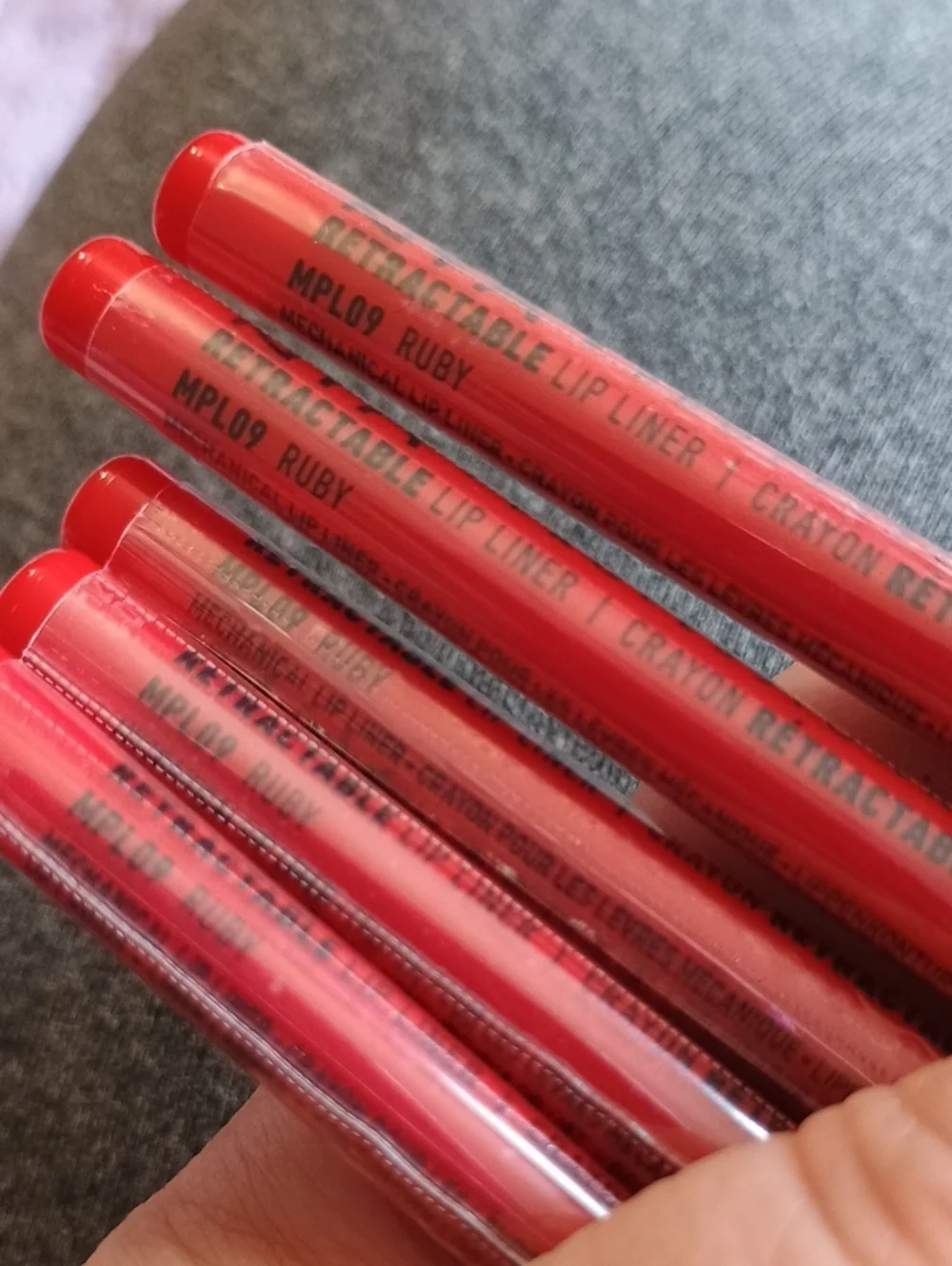 5 x NYX PROFESSIONAL MAKEUP Mechanical Lip Liner Pencil, Ruby